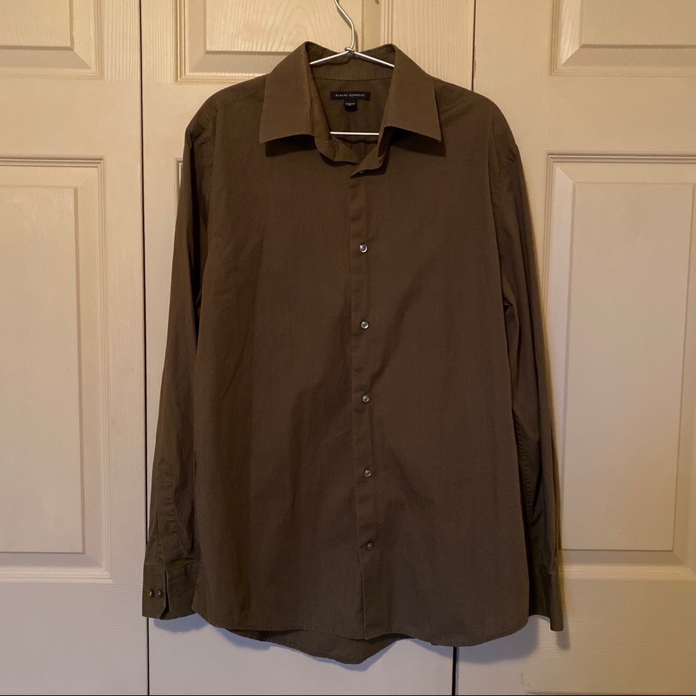 Banana Republic | Men’s Green Stretch Shirt